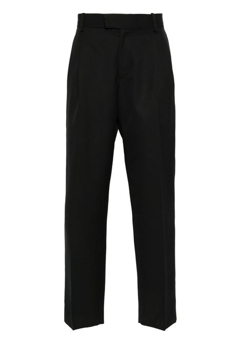 Black logo-embroidered trousers Drôle de monsieur - men
